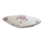 Ravier en porcelaine motif fleurs
