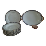 Raynaud et cie service de 7 assiettes et 2 plats