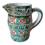 Robert picault pichet faence dcor gomtrique vallauris sign 14 cm