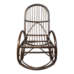 Rocking - chair en bambou rotin 1970 vintage