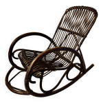 Rocking - chair bambou et rotin