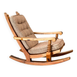 Rocking chair brutaliste vintage