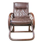 Rocking - chair ou fauteuil  bascule en bambou anne 1970