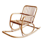 Rocking - chair, fauteuil  bascule enfant en rotin