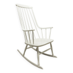 Rocking chair grandessa en htre blanc par lena larsson 1960 pour nesto