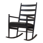Rocking chair en htre, design danois, annes 1970, production : danemark