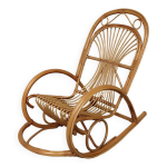 Rocking chair osier bambou
