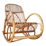 Rocking - chair en rotin ancien