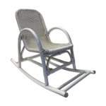 Rocking - chair en rotin blanc