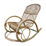 Rocking chair rotin vintage rohé noordwolde Rocking chair rotin vintage rohé noordwolde