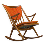Rocking - chair en teck n°182 par frank reenskaug pour bramin, 1960 Rocking - chair en teck n°182 par frank reenskaug pour bramin, 1960