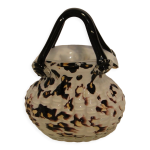 Sac a main panier vase en verre souffle main murano Sac a main panier vase en verre souffle main murano