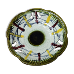 Saladier ajour maille, n 548. couleur vert, jaune, marron.