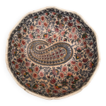 Saladier ancien en faence de gien dcor cachemire fleuri multicolore, fi