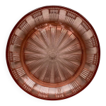 Saladier ou coupe � fruits art d�co en verre rose