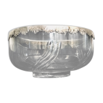 Saladier en cristal et argent