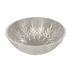 Saladier en cristal forme arrondie  motif d toiles taills - 23 cm