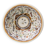 Saladier en fa�ence, peint � la main