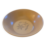 Saladier en gr�s d�cor floral. ann�es 70