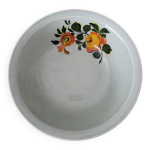 Saladier en grs pyrit fleurs oranges