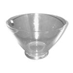 Saladier lancel en cristal et monture argente - coupe sur pied 25 x 16. 5 cm