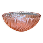 Saladier rosaline en verre rose