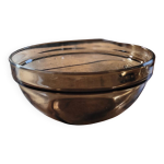 Saladier en verre fum annes 70