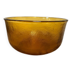 Saladier en verre granité ambré vintage Saladier en verre granité ambré vintage