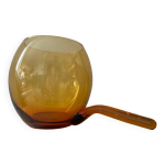 Saladier vintage en verre ambr