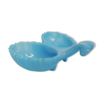 Saleron / serviteur en opaline bleue Saleron / serviteur en opaline bleue
