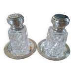 Salire et poivrier en argent et cristal