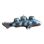 Salire poivrier moutardier zoomorphe, poisson en porcelaine