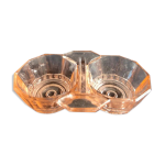 Salire et poivrier en verre rose
