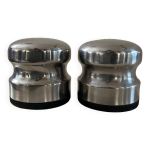 Salire et poivrier vintage annes 70 en inox