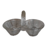 Salire poivrire ancienne en verre moul