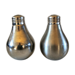 Salire et poivrire  bidibule  en mtal design annes 70 - 80