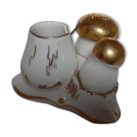 Salire poivrire et moutardier en porcelaine de limoges forme champignons