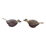 Salire et poivrire verre souffl violet