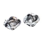 Salires vintage en cristal de bayel - design moderniste forme libre 1960