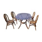 Salle a manger rotin et cannage vintage Salle a manger rotin et cannage vintage