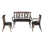 Salon baumann 1910s, banquette, fauteuil et chaise bistrot Salon baumann 1910s, banquette, fauteuil et chaise bistrot