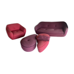 Salon bebop ego italiano canap fauteuil, 2 poufs et 1 coussin