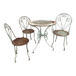 Salon de jardin en fer forg 1920
