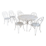 Salon jardin fer forg� d�but xxe