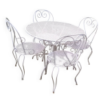 Salon de jardin fer forg perfor type mategot table et fauteuils
