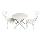 Salon de jardin fer forg pliante anne 50 - 60