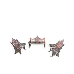 Salon de jardin en fonte sculpte