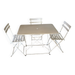 Salon de jardin pliant style bistrot table et 3 chaises Salon de jardin pliant style bistrot table et 3 chaises