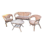 Salon de jardin en rotin