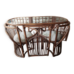 Salon de jardin rotin vintage